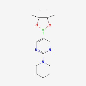 molecular formula C15H24BN3O2 B3025451 2-(哌啶-1-基)-5-(4,4,5,5-四甲基-1,3,2-二氧杂硼环-2-基)嘧啶 CAS No. 1015242-08-6