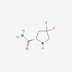 molecular formula C5H8F2N2O B3025452 (S)-4,4-difluoropyrrolidine-2-carboxamide CAS No. 719267-96-6