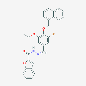 N'-[3-bromo-5-ethoxy-4-(1-naphthylmethoxy)benzylidene]-1-benzofuran-2-carbohydrazide