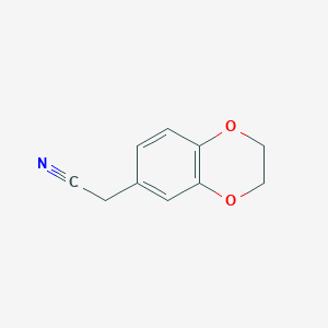molecular formula C10H9NO2 B3025462 2-(2,3-二氢-1,4-苯并二氧杂环-6-基)乙腈 CAS No. 17253-10-0