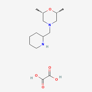 molecular formula C14H26N2O5 B3025466 (2R,6S)-2,6-Dimethyl-4-(piperidin-2-ylmethyl)morpholine oxalate CAS No. 1212426-87-3