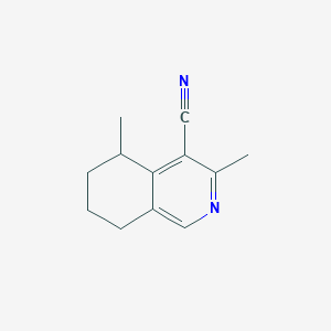 molecular formula C12H14N2 B3025478 3,5-二甲基-5,6,7,8-四氢异喹啉-4-腈 CAS No. 242474-46-0