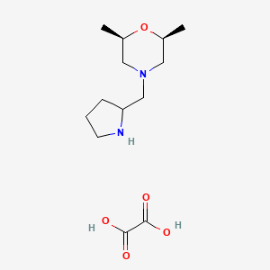 molecular formula C13H24N2O5 B3025511 (2R,6S)-2,6-Dimethyl-4-(pyrrolidin-2-ylmethyl)morpholine oxalate CAS No. 1212478-11-9