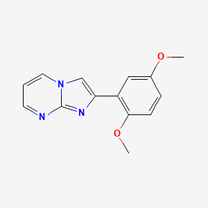 molecular formula C14H13N3O2 B3025512 2-(2,5-二甲氧基苯基)咪唑并[1,2-a]嘧啶 CAS No. 143696-73-5