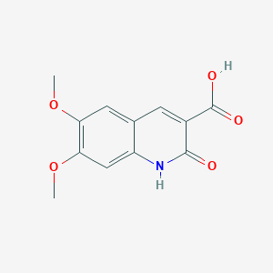 molecular formula C12H11NO5 B3025532 6,7-二甲氧基-2-氧代-1,2-二氢喹啉-3-羧酸 CAS No. 5278-37-5