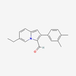 B3025534 2-(3,4-Dimethylphenyl)-6-ethylindolizine-3-carbaldehyde CAS No. 558471-24-2
