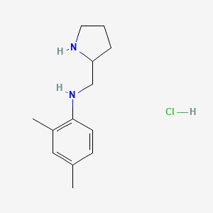 B3025536 2,4-Dimethyl-N-(pyrrolidin-2-ylmethyl)aniline hydrochloride CAS No. 1177348-08-1