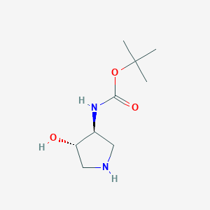 molecular formula C9H18N2O3 B3025576 (3S,4S)-(4-羟基-吡咯烷-3-基)-氨基甲酸叔丁酯 CAS No. 870632-91-0