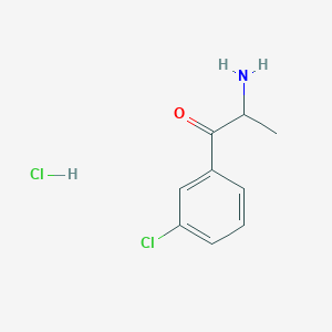 molecular formula C9H11Cl2NO B3025660 2-Amino-1-(3-chlorophenyl)-1-propanone Hydrochloride CAS No. 2227990-16-9