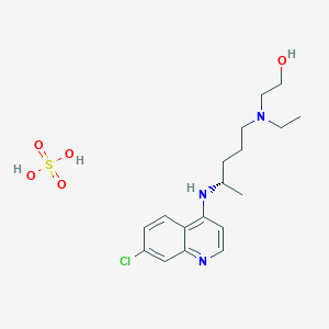 molecular formula C18H28ClN3O5S B3025675 2-[[(4S)-4-[(7-chloro-4-quinolinyl)amino]pentyl]ethylamino]-ethanol, monosulfate CAS No. 155204-09-4