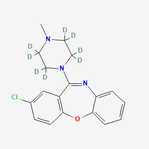 molecular formula C18H18ClN3O B3025676 2-Chloro-11-(4-methylpiperazin-1-yl-2,2,3,3,5,5,6,6-d8)dibenzo[b,f][1,4]oxazepine CAS No. 1189455-63-7