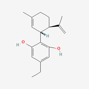 molecular formula C18H24O2 B3025689 5-乙基-2-[(1R,6R)-3-甲基-6-(1-甲基乙烯基)-2-环己烯-1-基]-1,3-苯二酚 CAS No. 2552798-14-6