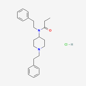 molecular formula C24H33ClN2O B3025692 N-(2-苯乙基)-N-[1-(2-苯乙基)-4-哌啶基]-丙酰胺，单盐酸盐 CAS No. 28456-30-6