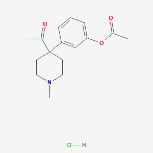 molecular formula C16H22ClNO3 B3025700 1-[4-[3-(乙酰氧基)苯基]-1-甲基-4-哌啶基]-乙酮，单盐酸盐 CAS No. 878766-13-3