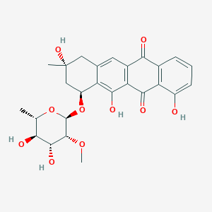 molecular formula C26H28O10 B3025707 (8R,10S)-10-[(6-deoxy-2-O-methyl-alpha-L-mannopyranosyl)oxy]-7,8,9,10-tetrahydro-1,8,11-trihydroxy-8-methyl-5,12-naphthacenedione CAS No. 960622-70-2