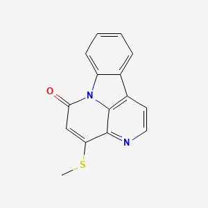 molecular formula C15H10N2OS B3025709 6H-吲哚[3,2,1-de][1,5]萘啶-6-酮，4-(甲硫基)- CAS No. 500299-14-9