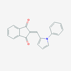 molecular formula C20H13NO2 B302572 2-[(1-Phenylpyrrol-2-yl)methylidene]indene-1,3-dione 