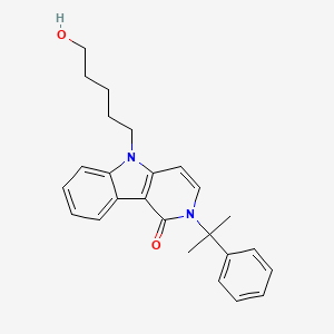 molecular formula C25H28N2O2 B3025723 2,5-dihydro-5-(5-hydroxypentyl)-2-(1-methyl-1-phenylethyl)-1H-pyrido[4,3-b]indol-1-one CAS No. 2399452-31-2