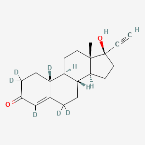 molecular formula C20H26O2 B3025749 17alpha-Hydroxy-19-norpregn-4-<wbr>en-20-yn-3-one-2,2,4,6,6,10-d6 CAS No. 2376036-05-2