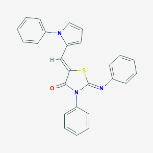 molecular formula C26H19N3OS B302575 3-phenyl-2-(phenylimino)-5-[(1-phenyl-1H-pyrrol-2-yl)methylene]-1,3-thiazolidin-4-one 