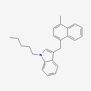 molecular formula C25H27N B3025752 1H-Indole, 3-((4-methyl-1-naphthalenyl)methyl)-1-pentyl- CAS No. 619294-37-0