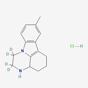molecular formula C15H19ClN2 B3025753 2,3,3a,4,5,6-hexahydro-2-d-8-methyl-1H-pyrazino[3,2,1-jk]carbazole-1,1,2-d3, monohydrochloride CAS No. 1801617-88-8