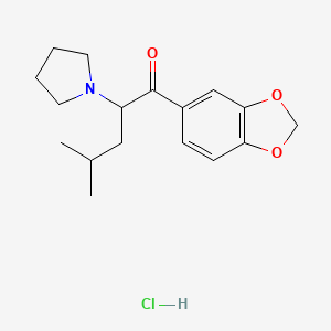 1-(1,3-Benzodioxol-5-yl)-4-methyl-2-(1-pyrrolidinyl)-1-pentanone, monohydrochloride