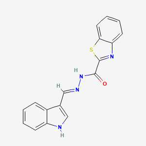 2-benzothiazolecarboxylic acid, (2E)-2-(1H-indol-3-ylmethylene)hydrazide