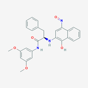 (alphaR)-alpha-[[1,4-dihydro-4-(hydroxyimino)-1-oxo-2-naphthalenyl]amino]-N-(3,5-dimethoxyphenyl)-benzenepropanamide