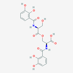 molecular formula C20H20N2O11 B3025789 2s-2-[(2,3-Dihydroxyphenyl)carbonylamino]-3-[(2s)-2-[(2,3-Dihydroxyphenyl)carbonylamino]-3-Hydroxy-Propanoyl]oxy-Propanoic Acid CAS No. 30414-15-4
