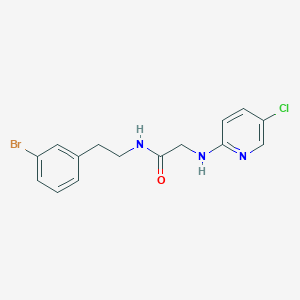 molecular formula C15H15BrClN3O B3025790 N-[2-(3-bromophenyl)ethyl]-2-[(5-chloro-2-pyridinyl)amino]-acetamide CAS No. 2055101-86-3