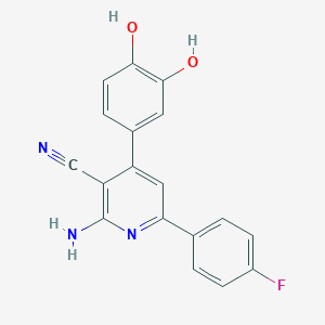 2-Amino-4-(3,4-dihydroxyphenyl)-6-(4-fluorophenyl)-3-pyridinecarbonitrile