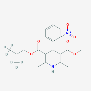 molecular formula C20H24N2O6 B3025812 3-Methyl 5-(2-(methyl-d3)propyl-3,3,3-d3) 2,6-dimethyl-4-(2-nitrophenyl)-1,4-dihydropyridine-3,5-dicarboxylate CAS No. 1285910-03-3