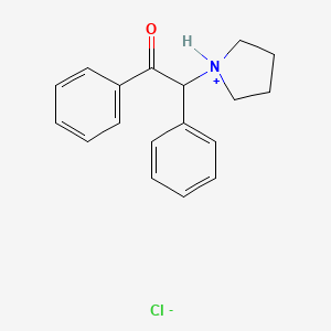 molecular formula C18H20ClNO B3025816 2-Phenyl-2-(1-pyrrolidinyl)-acetophenone hydrochloride CAS No. 27590-61-0