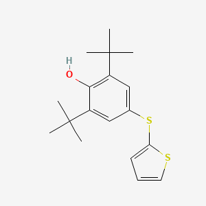 molecular formula C18H24OS2 B3025820 2,6-Bis(1,1-dimethylethyl)-4-(2-thienylthio)-phenol CAS No. 2584411-86-7