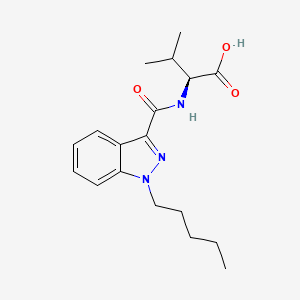 molecular formula C18H25N3O3 B3025838 N-[(1-pentyl-1H-indazol-3-yl)carbonyl]-L-valine CAS No. 1890250-16-4