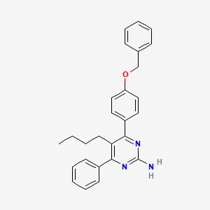 4-(4-(Benzyloxy)phenyl)-5-butyl-6-phenylpyrimidin-2-amine