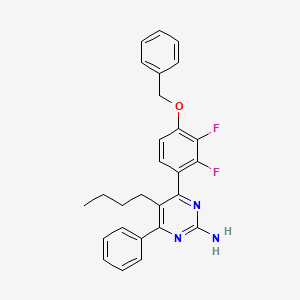 4-(4-(Benzyloxy)-2,3-difluorophenyl)-5-butyl-6-phenylpyrimidin-2-amine