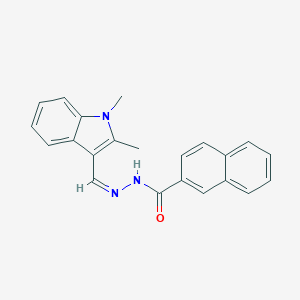 molecular formula C22H19N3O B302586 N'-[(Z)-(1,2-dimethyl-1H-indol-3-yl)methylidene]naphthalene-2-carbohydrazide 