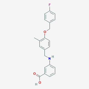 3-[[[4-[(4-Fluorophenyl)methoxy]-3-methylphenyl]methyl]amino]-benzoic acid