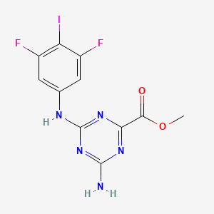 Methyl 4-amino-6-((3,5-difluoro-4-iodophenyl)amino)-1,3,5-triazine-2-carboxylate