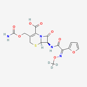 (6R,7R)-3-((carbamoyloxy)methyl)-7-((Z)-2-(furan-2-yl)-2-((methoxy-d3)imino)acetamido)-8-oxo-5-thia-1-azabicyclo[4.2.0]oct-2-ene-2-carboxylic acid