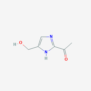 molecular formula C6H8N2O2 B3025877 Ethanone, 1-[5-(hydroxymethyl)-1H-imidazol-2-yl]- CAS No. 1331754-16-5