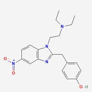 4-[[1-[2-(diethylamino)ethyl]-5-nitro-1H-benzimidazol-2-yl]methyl]-phenol
