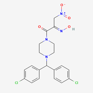 (E)-1-(4-(bis(4-chlorophenyl)methyl)piperazin-1-yl)-2-(hydroxyimino)-3-nitropropan-1-one