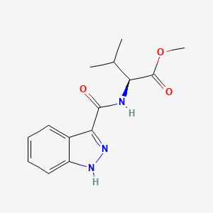 molecular formula C14H17N3O3 B3025900 N-(2H-吲唑-3-基羰基)-L-缬氨酸，甲酯 CAS No. 1563540-10-2