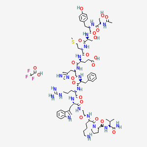 molecular formula C79H110F3N21O21S B3025915 Ac-Ser-Tyr-Ser-Met-Glu-His-Phe-Arg-Trp-Gly-Lys-Pro-Val-NH2.TFA CAS No. 171869-93-5