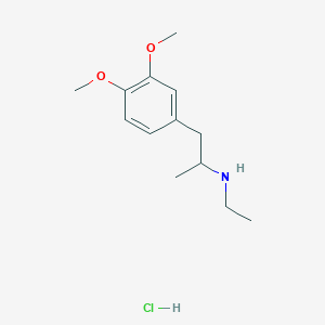 molecular formula C13H22ClNO2 B3025917 N-ethyl-3,4-dimethoxy-alpha-methyl-benzeneethanamine, monohydrochloride CAS No. 70932-27-3