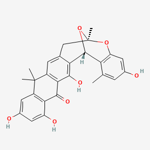 molecular formula C27H24O7 B3025921 (-)-Anthrabenzoxocinone CAS No. 149466-04-6