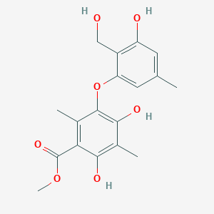 5-[2-(Hydroxymethyl)-3-hydroxy-5-methylphenoxy]-2,4-dihydroxy-3,6-dimethylbenzoic acid methyl ester